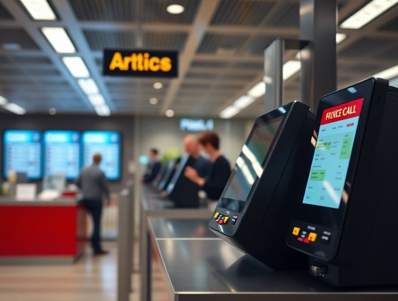 Queue call display in a branch service hall